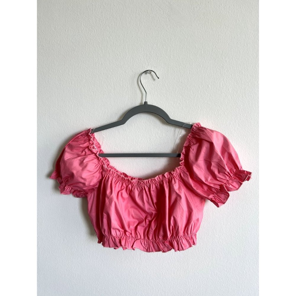 Pink Ruffle Crop Top - Picture 4 of 4